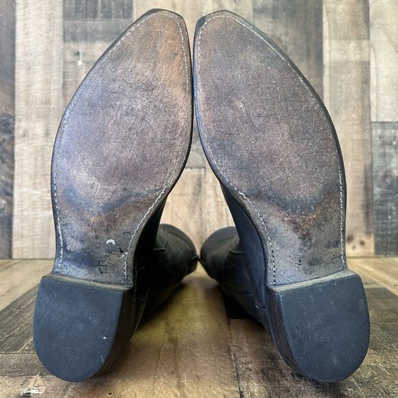 Lucchese N159754 Black Snip Toe 1883 Cowboy Boots Mens 8 EE - Picture 2 of 12